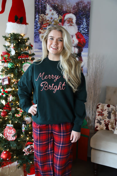 Z Supply Bright Sunday Garland Green Sweatshirt