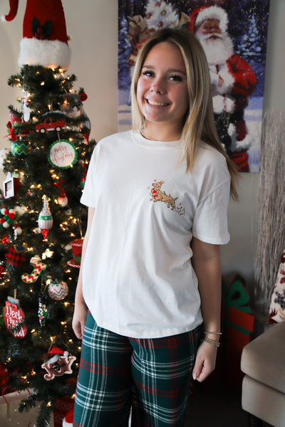Z Supply Bestie Boyfriend Christmas Dog Tee