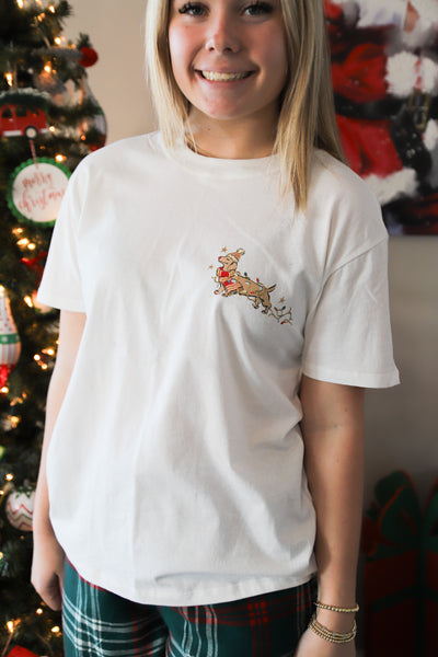Z Supply Bestie Boyfriend Christmas Dog Tee