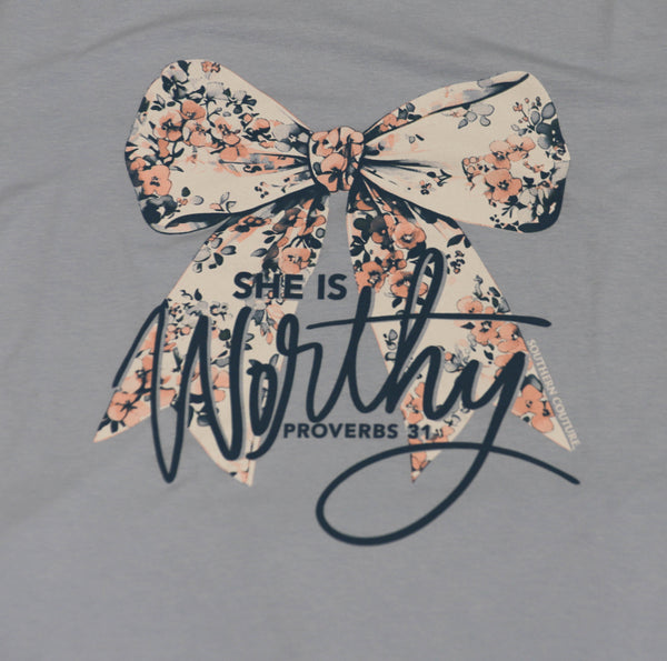 Southern Couture She Is Worthy Tee