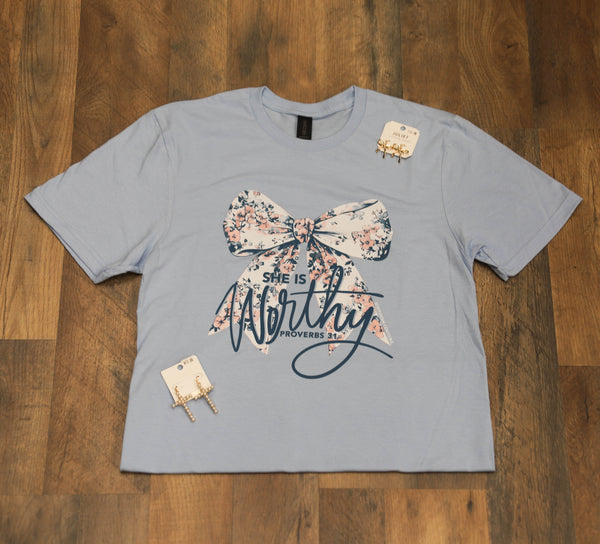 Southern Couture She Is Worthy Tee