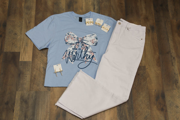 Southern Couture She Is Worthy Tee