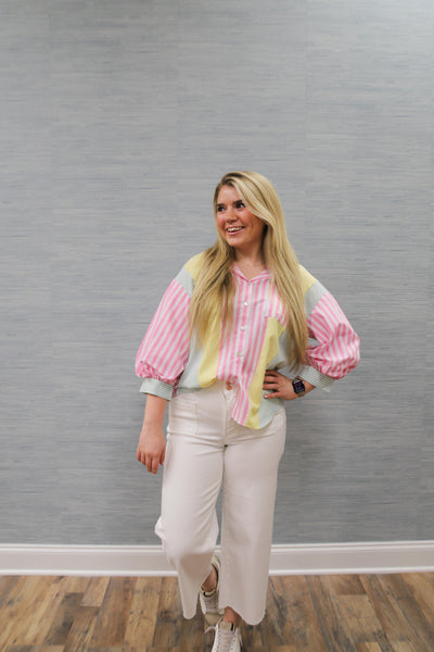 Judy Blue HW Wide Crop Front Patch Pockets White Jean