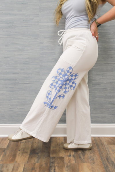 Checkered Flower Pant