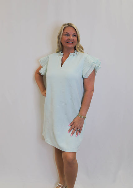 Simply Southern Quilted Dress in Seafoam
