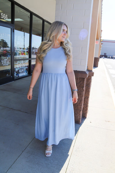 Z Supply Charlotte Midi Dress In Light Blue