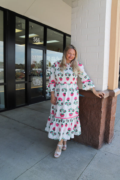 Elle Smocked Maxi dress by Mud Pie