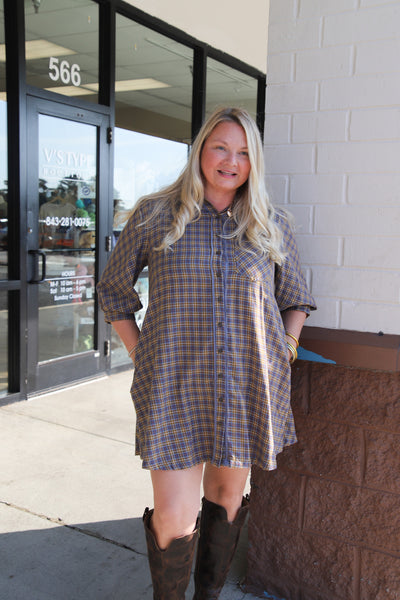 New Twist On Plaid Dress