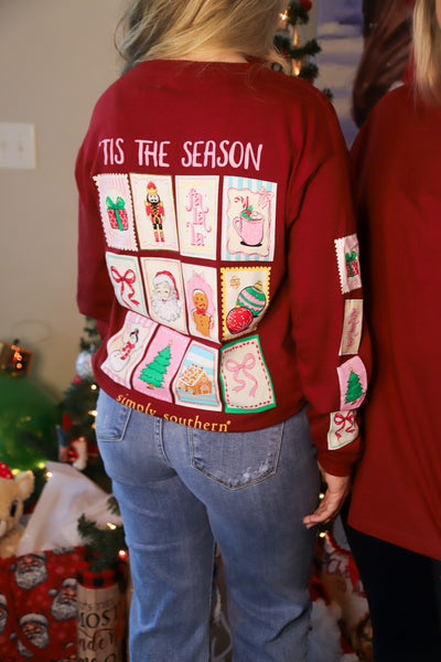 Christmas Stamps LS Tee by Simply Southern