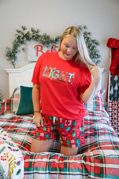 Southern Couture Christmas Lounge Shorts