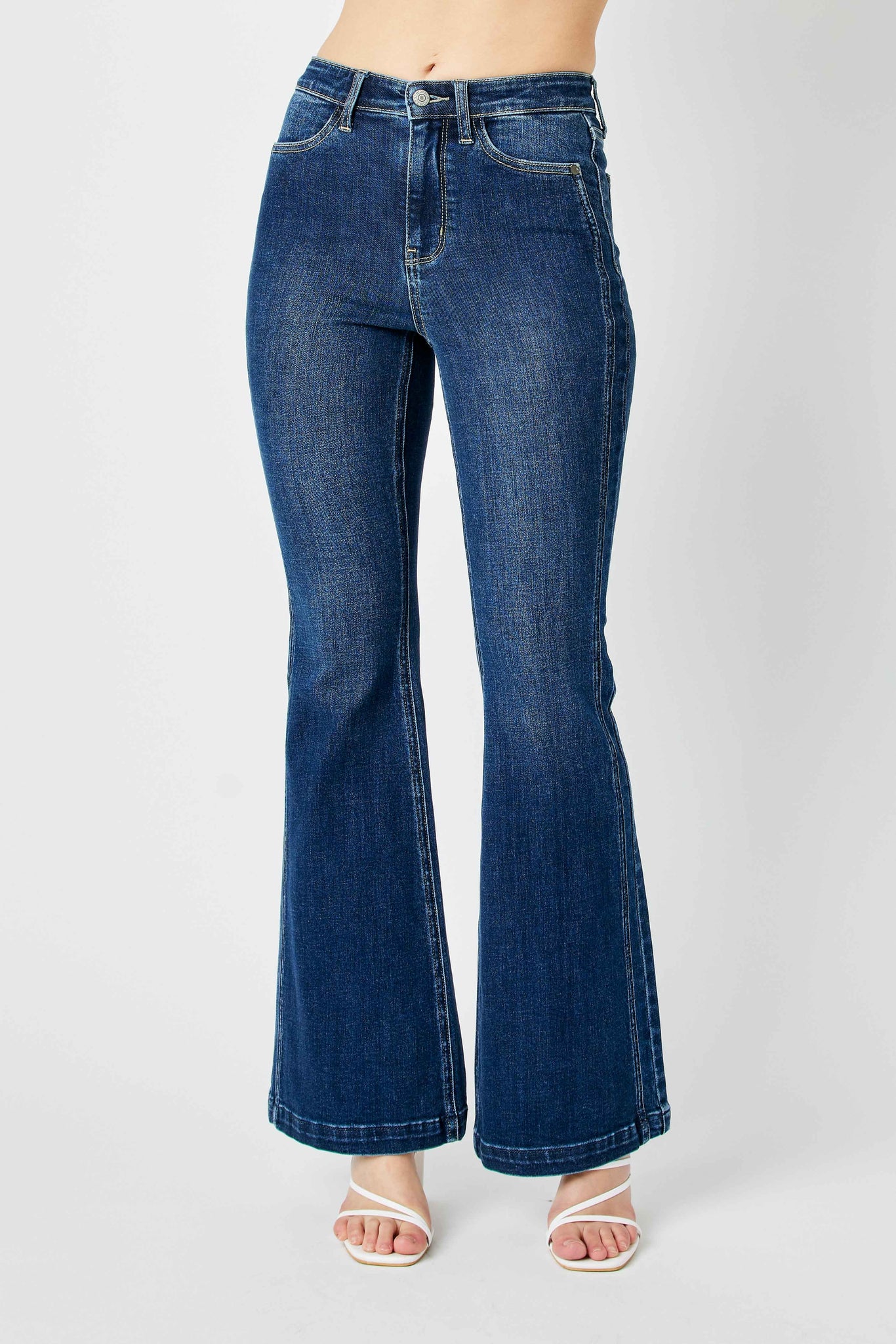 Judy Blue HW Angled Side Seam Flare Jean