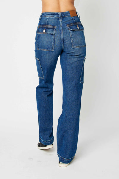 Judy Blue HW Cargo Wide Jean