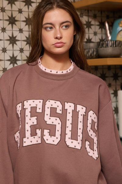 "JESUS" MockNeck Sweatshirt
