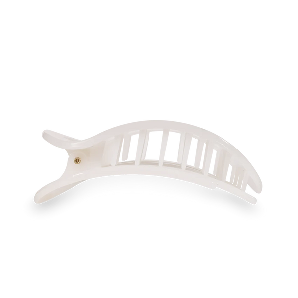 Teleties Flat Clip Medium Coconut White