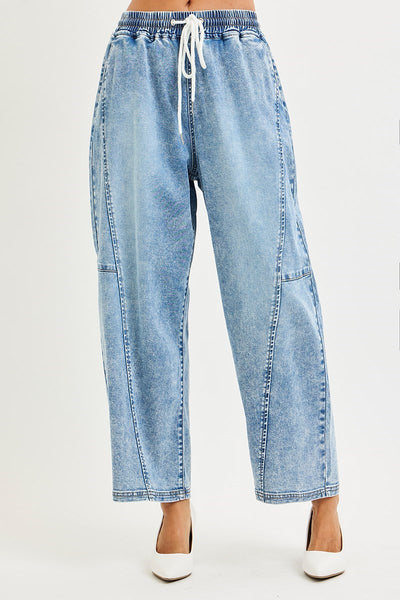 Risen EB Slouchy Crop Barrel Seam Jean