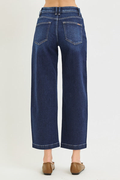 Risen-Slouchy Crop Wide Leg Barrel Jean
