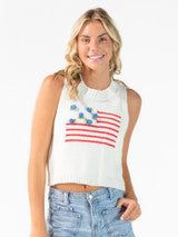 American Flag Flower Tank by Simply Southern