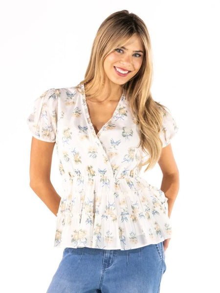 The Shirred Peplum Top by Simple Southern