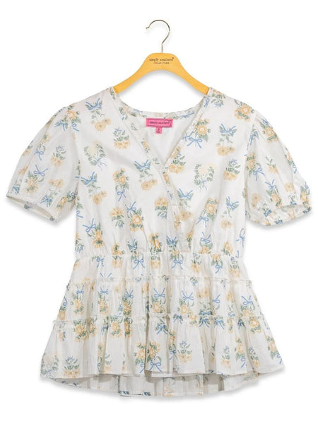 The Shirred Peplum Top by Simple Southern