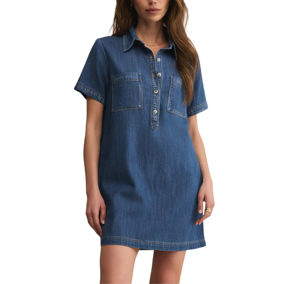 Z Supply Authentic Denim Mini Dress