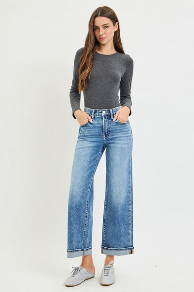 Risen EB TC HR Ankle Cuffed Straight Jean