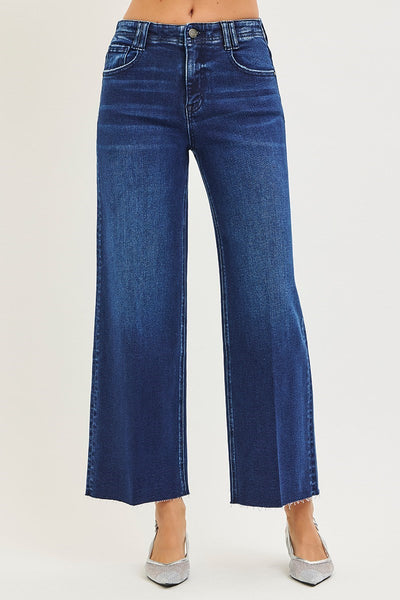 Risen HR Ankle Wide Jean With Crease
