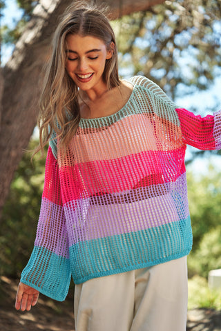 Rainbow Bright Crochet Top