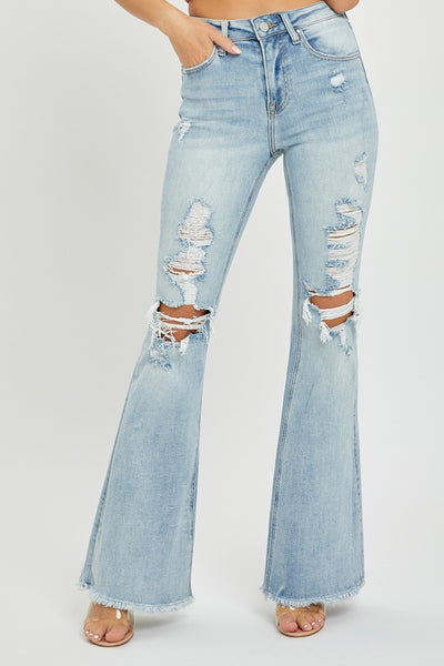 Risen HR Distressed Flare Jean