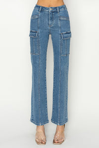 Risen HR Ankle Straight Cargo Jean