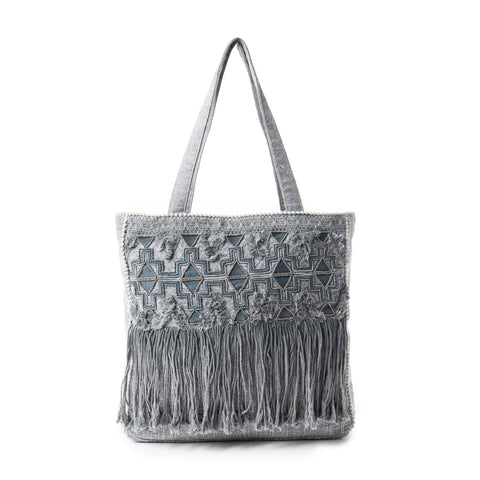 Myra Smoky Mountain Fringe Tote Bag