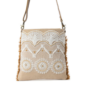 Myra Prairie Lace Shoulder Bag in Cottage White