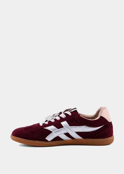 Shu Shop Sasha Burgundy Suede Sneaker