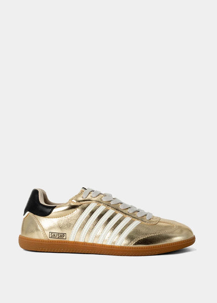Shu Shop Stevie in Light Gold Metallic Sneaker