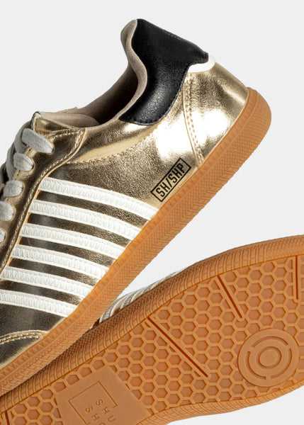Shu Shop Stevie in Light Gold Metallic Sneaker