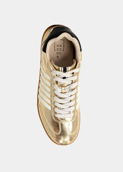 Shu Shop Stevie in Light Gold Metallic Sneaker