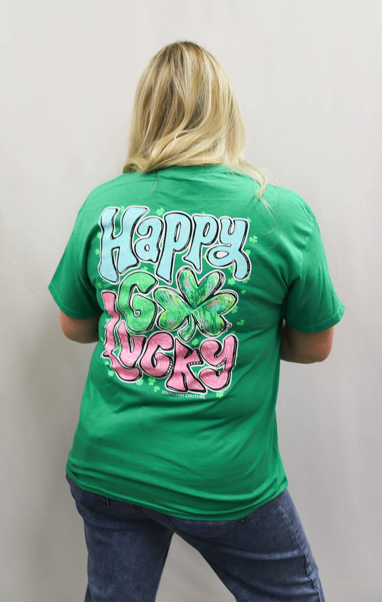 Southern Couture Happy Go Lucky Tee