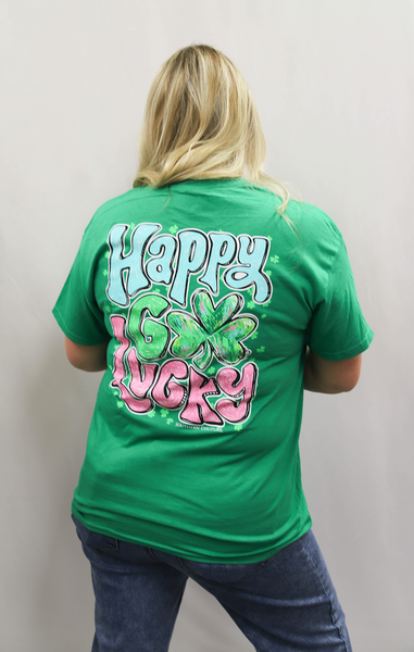 Southern Couture Happy Go Lucky Tee