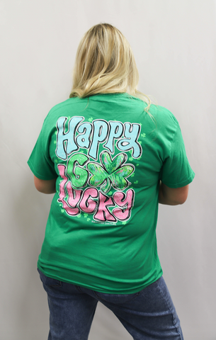 Southern Couture Happy Go Lucky Tee