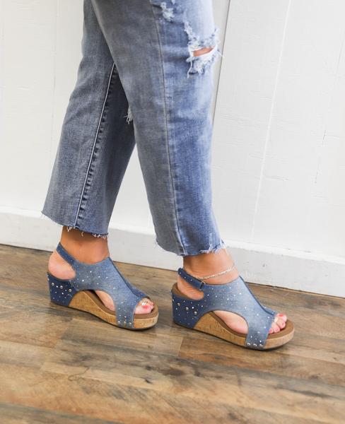 Corkys LIMITED EDITION Denim Rhinestone Carley