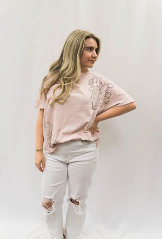 Cactus Print Top