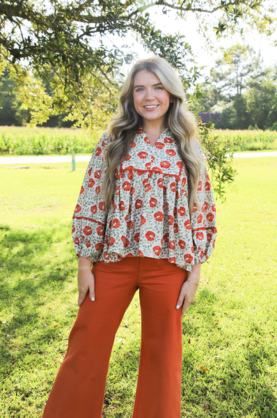 Fields of Fall Flowers Top