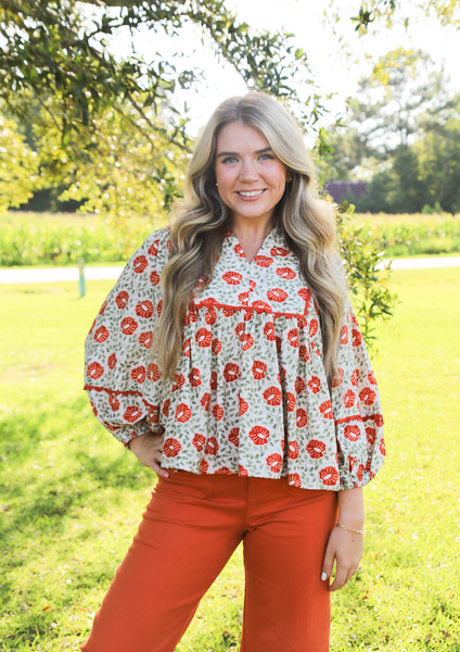 Fields of Fall Flowers Top