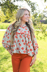 Fields of Fall Flowers Top