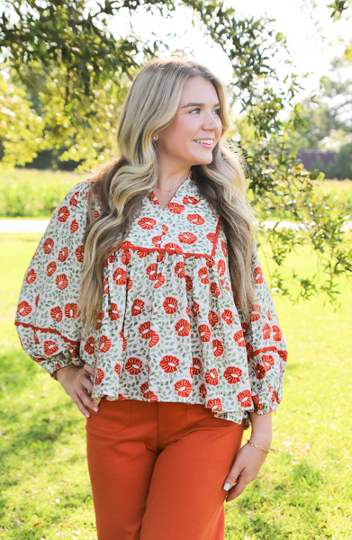 Fields of Fall Flowers Top