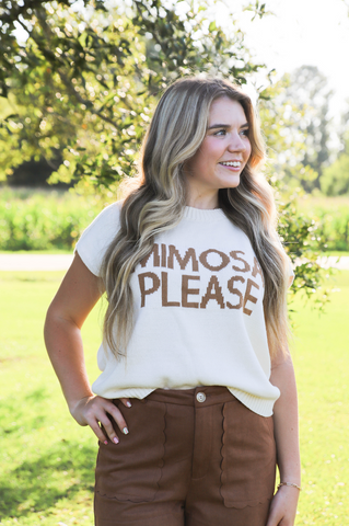 Mimosa Please Short Sleeve Sweater