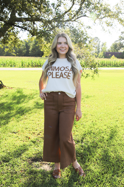 Mimosa Please Short Sleeve Sweater