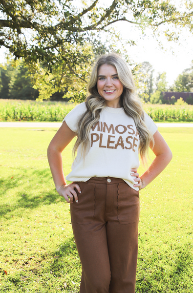 Mimosa Please Short Sleeve Sweater