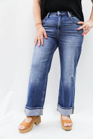 Flying Monkey HR Cuffed Slim Wide Jean