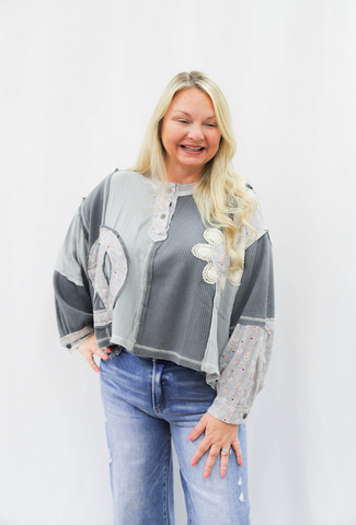 Peace & Flowers Top