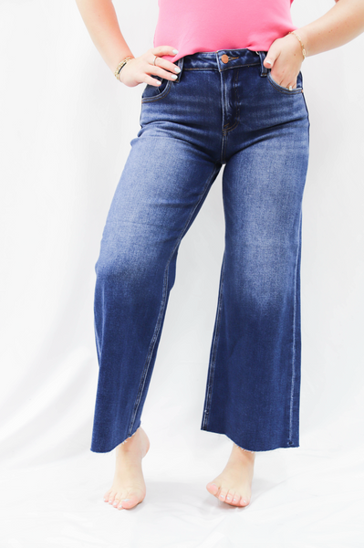 Risen TC EB Mid Rise Crop Wide Jean